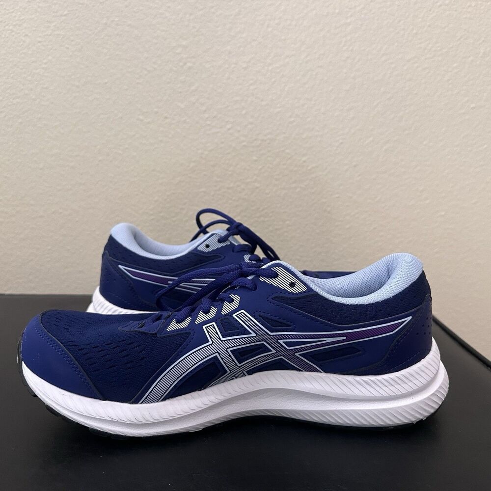 Asics Gel-Contend 8 Running Shoes Blue Womens 9  1012B320 Cushion Sneakers EUC - Picture 8 of 10